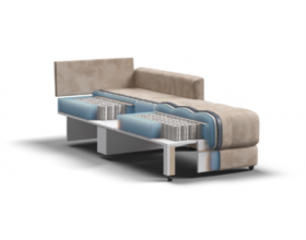 Босс Лофт кресло-кровать Велюр Алькантара пепел