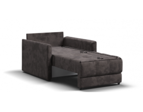 Босс Лофт кресло-кровать Велюр Алькантара серый