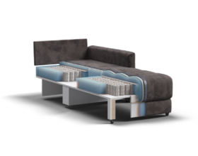 Босс Лофт кресло-кровать Велюр Алькантара серый