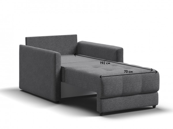 Босс Лофт кресло-кровать Рогожка Мальмо серый