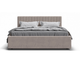 Ронда Кровать+ПМ 160*200 Велюр Монолит латте