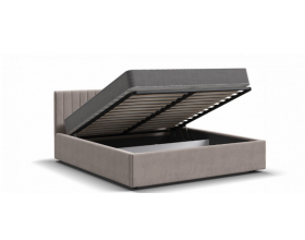 Ронда Кровать+ПМ 160*200 Велюр Монолит латте