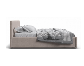 Ронда Кровать+ПМ 160*200 Велюр Монолит латте