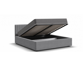 Ронда Кровать+ПМ 160*200 Велюр Монолит сталь