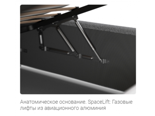 Кровать РОНДА 160*200+ПМ велюр MONOLIT сталь