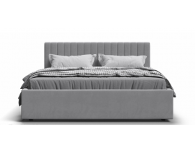 Ронда Кровать+ПМ 160*200 Велюр Монолит сталь