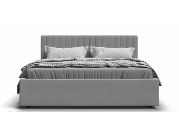Кровать РОНДА 160*200+ПМ велюр MONOLIT сталь