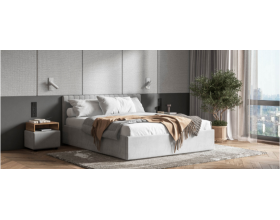 Ронда Кровать+ПМ 160*200 Велюр Монолит сталь