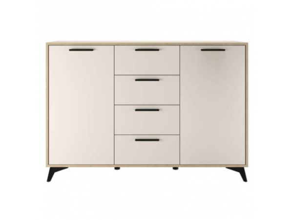 Комод 1360 2С4Я "ЕВА" Дуб Экспрессив - Сатин 