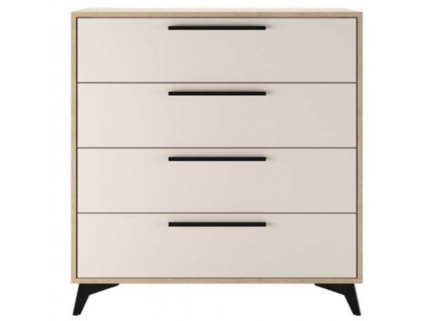 Комод 900 4Я "ЕВА" Дуб Экспрессив - Сатин