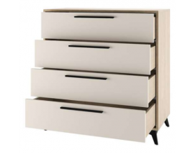 Комод 900 4Я "ЕВА" Дуб Экспрессив - Сатин