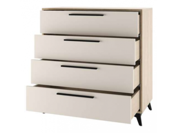 Комод 900 4Я "ЕВА" Дуб Экспрессив - Сатин