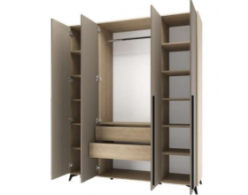 Шкаф 1800 4С2Я с ящиками "ЕВА" Дуб Экспрессив - Глиняный