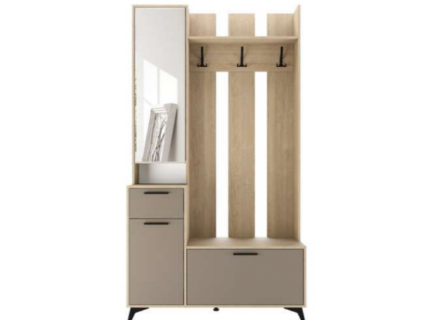 Прихожая "ЕВА" композиция №2 Дуб Экспресив Глиняный серый