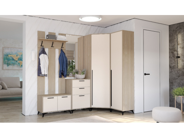 Прихожая "ЕВА" композиция №7 Дуб Экспресив Сатин