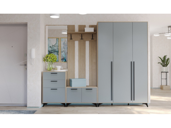 Прихожая "ЕВА" композиция №6 Дуб Экспресив Фрост