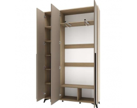 ЕВА Шкаф 1300 3С Дуб Экспресив Глиняный серый