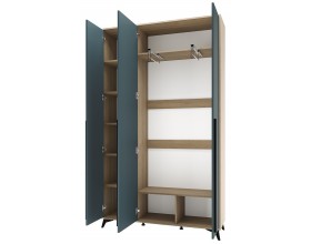 ЕВА Шкаф 1300 3С Дуб Экспресив Маренго