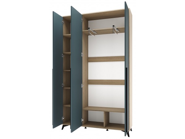 ЕВА Шкаф 1300 3С Дуб Экспресив Маренго