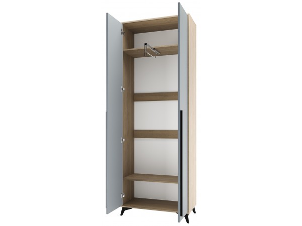 ЕВА Шкаф 800 2С Дуб Экспресив Фрост