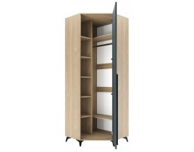 ЕВА Шкаф угловой 800 1С Дуб Экспресив Маренго