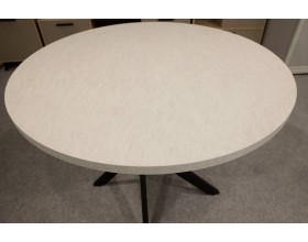 Стол обеденный KL90Х Сланец Алтайский снежный/Черная опора