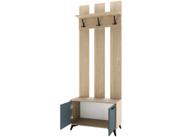 ЕВА Вешалка 800+Тумба 800 2С Дуб Экспресив Маренго