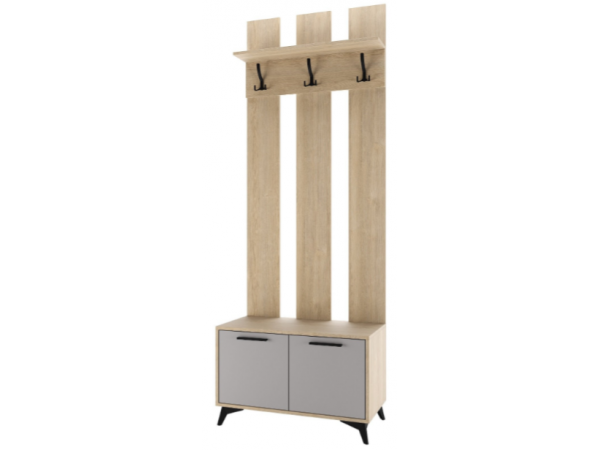 ЕВА Вешалка 800+Тумба 800 2С Дуб Экспресив Рейн