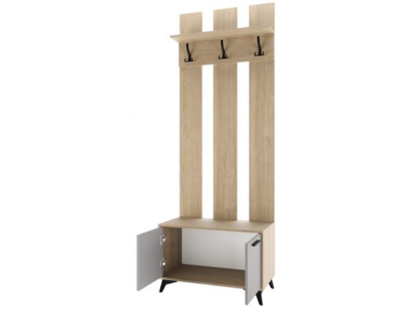 ЕВА Вешалка 800+Тумба 800 2С Дуб Экспресив Рейн