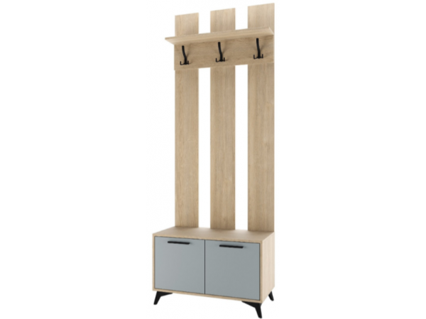 ЕВА Вешалка 800+Тумба 800 2С Дуб Экспресив Фрост