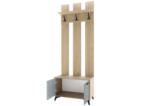 ЕВА Вешалка 800+Тумба 800 2С Дуб Экспресив Фрост