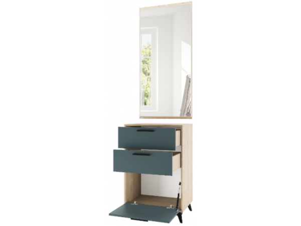 ЕВА Зеркало 600+ЕВА Тумба 600 1С2Я Дуб Экспресив Маренго