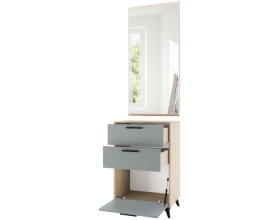 ЕВА Зеркало 600+ЕВА Тумба 600 1С2Я Дуб Экспресив Фрост