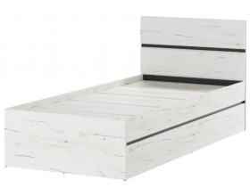 Кровать ГРЕТТА 900 Дуб Крафт белый-Антрацит