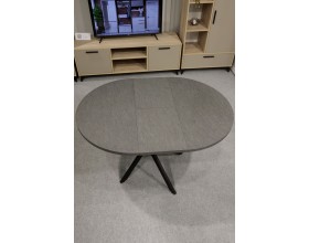 Стол обеденный KL90RX (бабочка) Сланец Алтайский смоляной/Черная опора