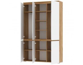 Шкаф 4С2ЗР "ГРЕТТА" Дуб Крафт золотой - Белый