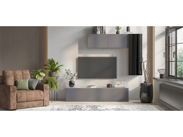 Шкаф BOSS QUADRO 40 NEW Дуб Денвер Трюфель, Зеркало