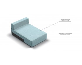 Босс Софт Модуль оттоманка Велюр Монолит аква