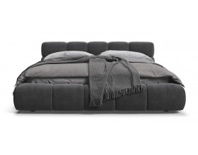 Босс Дрим Кровать+ПМ 180*200 Велюр Монолит серый