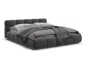 Босс Дрим Кровать+ПМ 180*200 Велюр Монолит серый