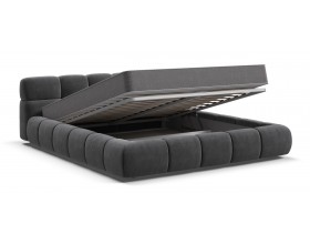 Босс Дрим Кровать+ПМ 180*200 Велюр Монолит серый