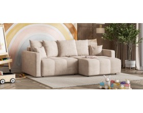 Босс Тренд угловой диван Велюр Монолит латте