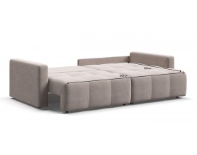 Босс Тренд угловой диван Велюр Монолит латте