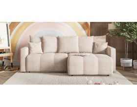 Босс Тренд угловой диван Велюр Монолит латте