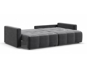 Босс Тренд угловой диван Велюр Монолит серый