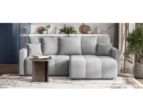 Босс Тренд угловой диван Велюр Монолит сталь