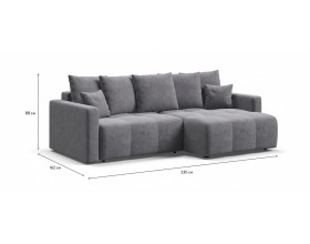 Босс Тренд угловой диван Велюр Роял агат