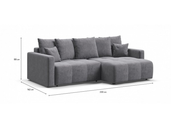 Угловой диван BOSS TREND Велюр Роял агат NEW