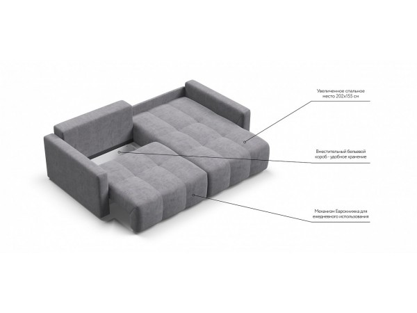 Угловой диван BOSS TREND Велюр Роял агат NEW