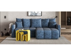 Босс Тренд угловой диван Велюр Роял синий